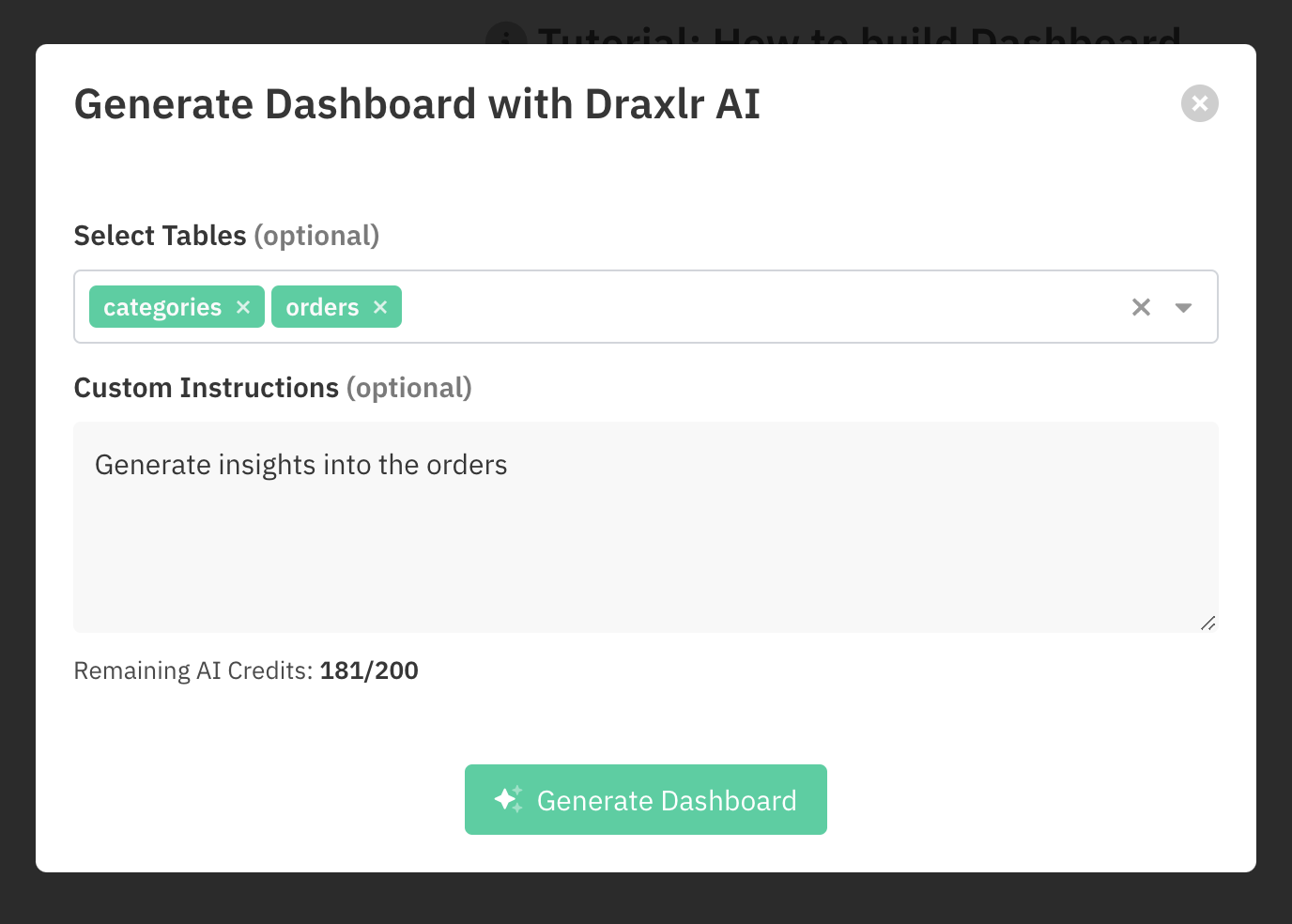 How to generate SQL query with AI - Map