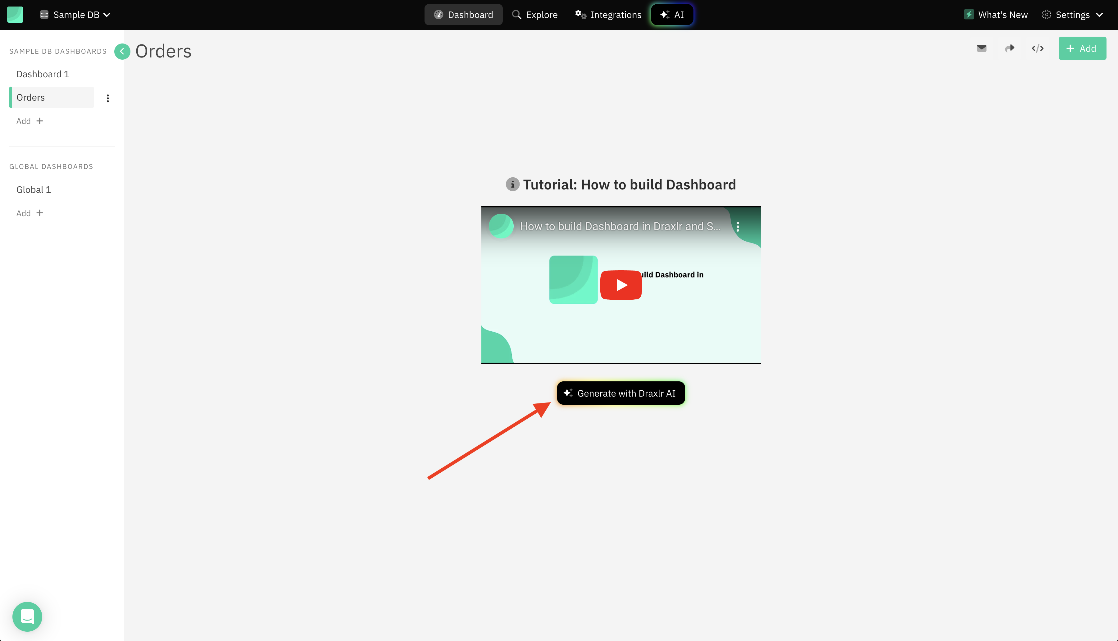 How to generate SQL query with AI - Map