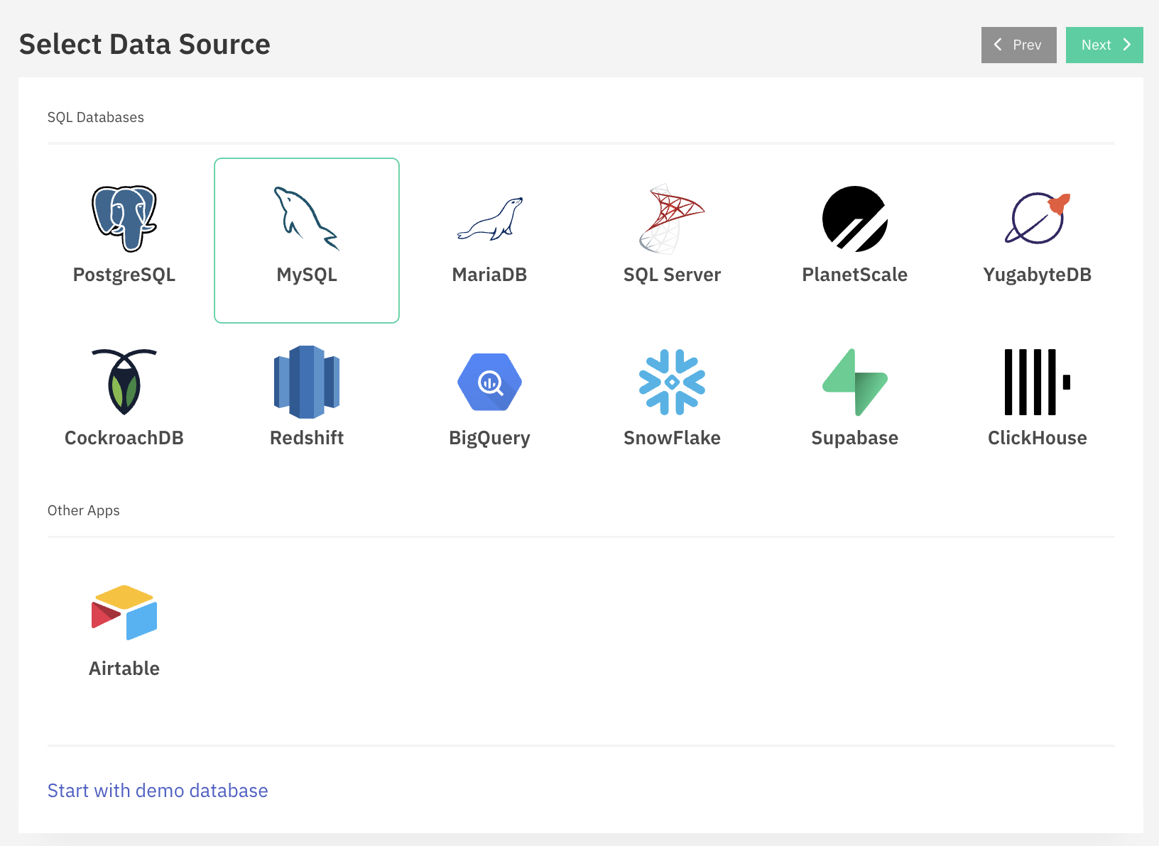 Draxlr Select MySQL